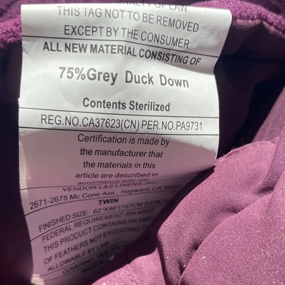 Plum Purple Comforter